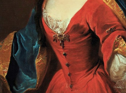"Ritratto di gentildonna in abito rosso" 